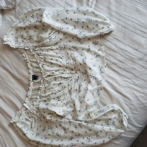 Wild Fable White Peasant Top